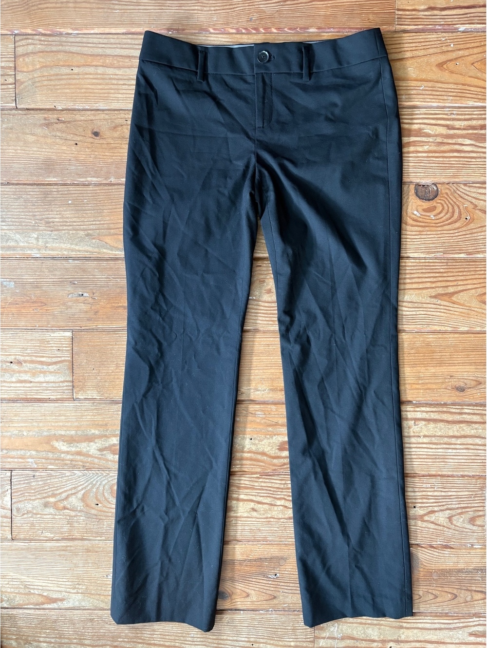 Banana Republic Logan Fit Black Stretch Wool Dress Pants Size 6